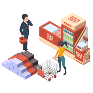 Point-of-Sale Shoppers B Consommateurs de présentoirs